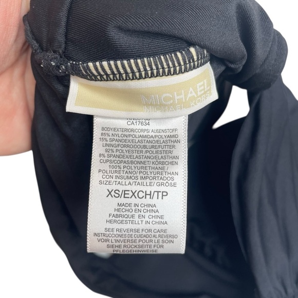 MICHAEL Michael Kors V-Wire Bikini Top Solid Black XS New - Picture 7 of 7